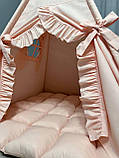 Вігвам Пудрова мрія БОНБОН Повний комплект, вігвам дитячий, вігвам для дівчинки, вігвам для дітей, дитяча палатка, фото 5
