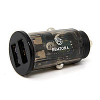 Автомобільний зарядний пристрій (автозарядка) Remzona Treneas 12W CCAA-04BK |2USB, 2.4A, 12W | Чорний