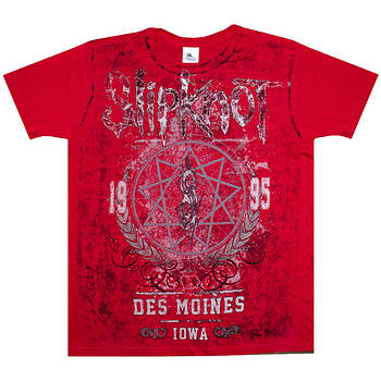 Футболка (EU-P) Full print Slipknot (Des Moines, Iowa, 1995) red t-shirt, Розмір XXL