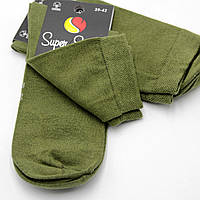 Носки тактические олива 42-44р для военных, Анатомические хлопковые носки зеленые топ