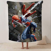 Плед Человек-паук Паутинные приключения качественное покрывало с 3D рисунком размер 160х200