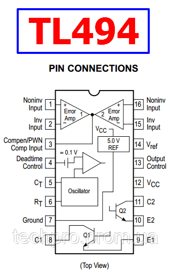 Розпіновка TL494CN