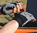 Рукавиці для фітнесу MadMax MFG-871 Damasteel Grey/Black M, фото 8