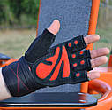 Рукавиці для фітнесу MadMax MFG-568 Extreme 2nd edition Black/Red XXL, фото 3