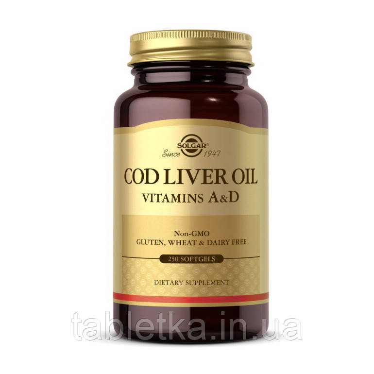 COD Liver Oil Vitamins A & D (250 softgels) Дніпро