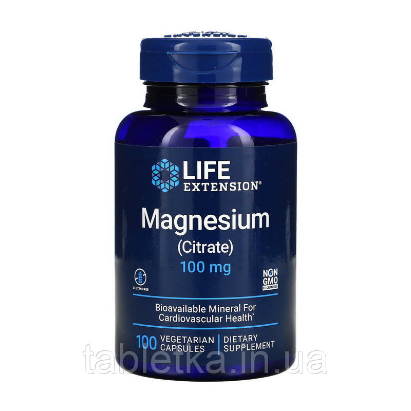 Magnesium Citrate 100 mg (100 veg caps)