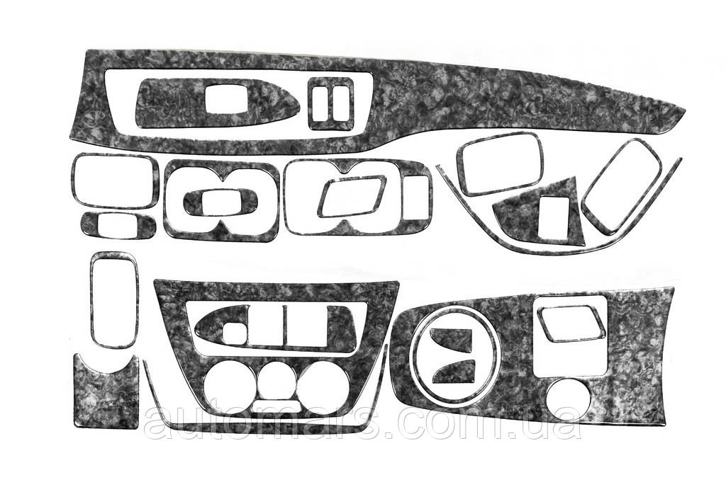 Накладки на панель V1 (Meric) Титан для Mitsubishi Lancer 9 2004-2008 рр, фото 1