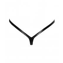 Сексуальні вінілові стрінги зі зміїним тисненням L P009 Noir Handmade, чорні, фото 4