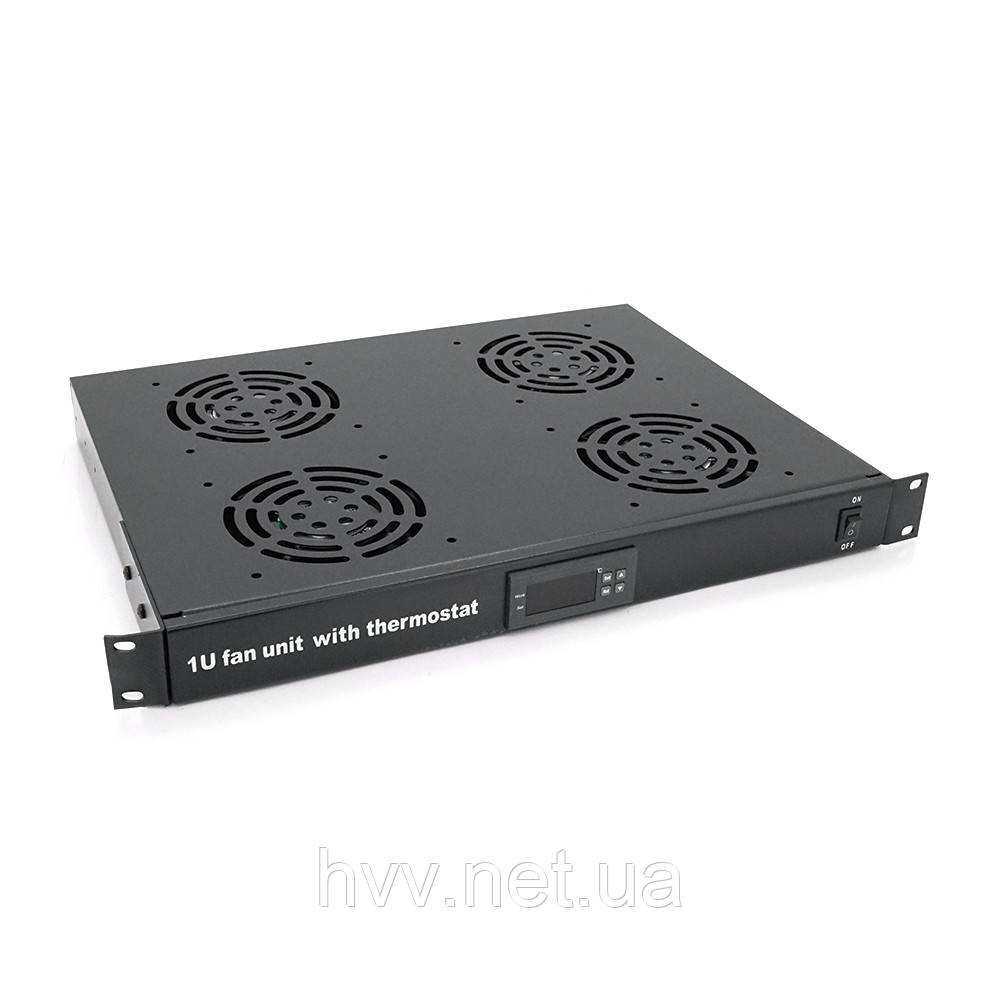 Купить 19" вентиляционный модуль 1U Merlion, 4 вентилятора с цифровым ...