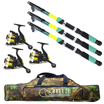Набір Start X3 Спінінг Strong Wind 2,10м Котушка з ліскою SY200 Чохол для вудилищ 80см