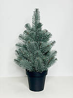 Ялинка 50 см лита штучна в горщику блакитна HVOYA