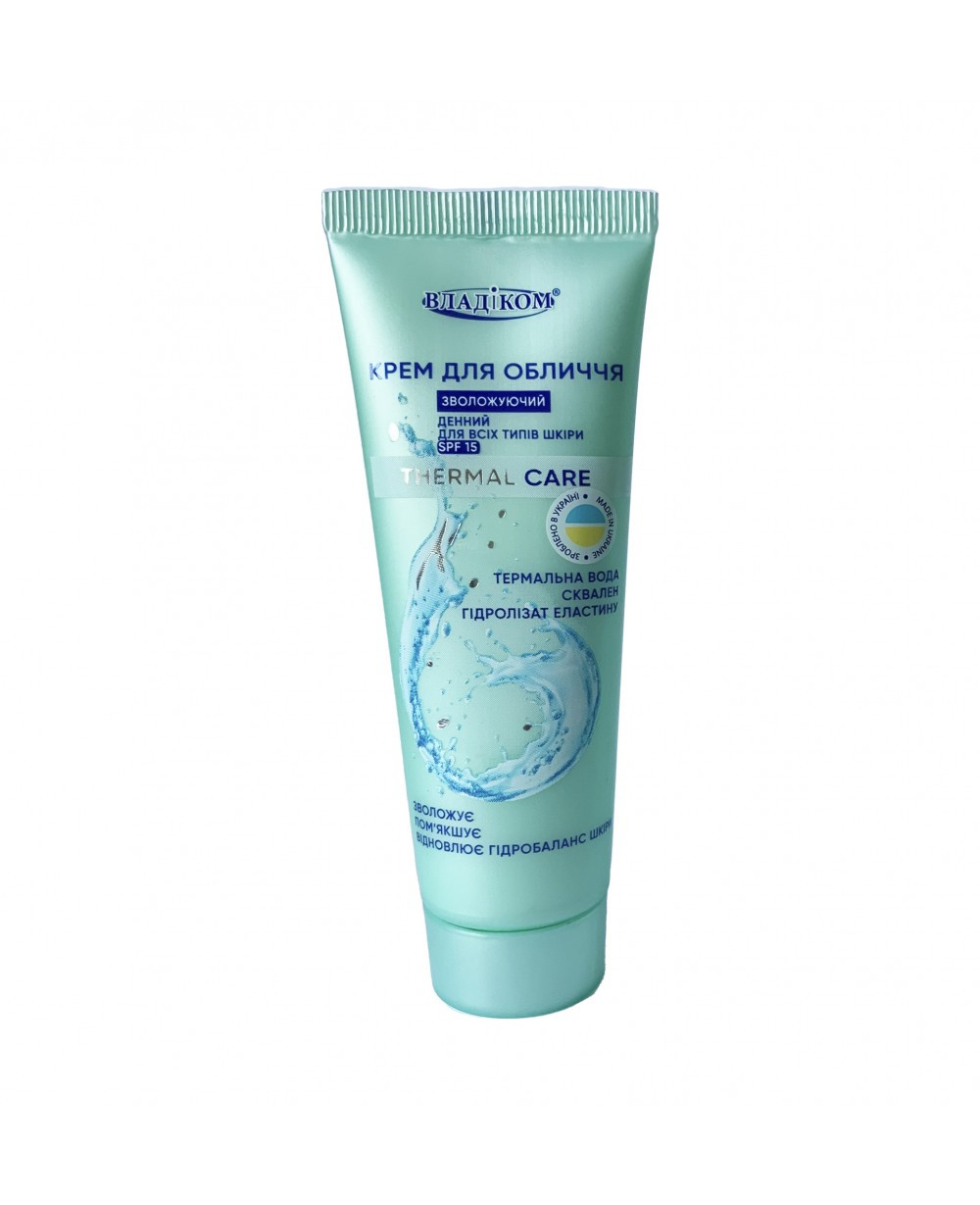 Зволожуючий крем для обличчя для всіх типів шкіри SPF 15 VladiCom Thermal Care 50 мл