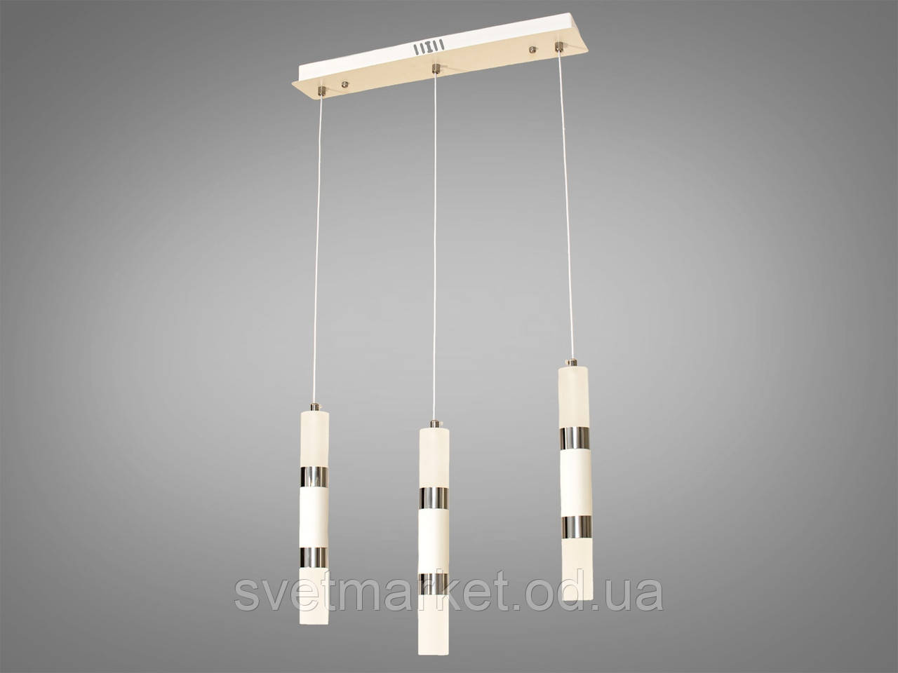 Сучасна світлодіодна люстра 1015/3CR+WH, фото 1