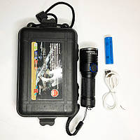 Мощный аккумуляторный лед фонарик Bailong R482/R842-T6, Ручной фонарик led, Тактический MF-305 фонарь police