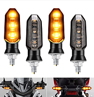 Поворотники для мотоцикла 4 шт, повний комплект, 3 потужні світлодіоди