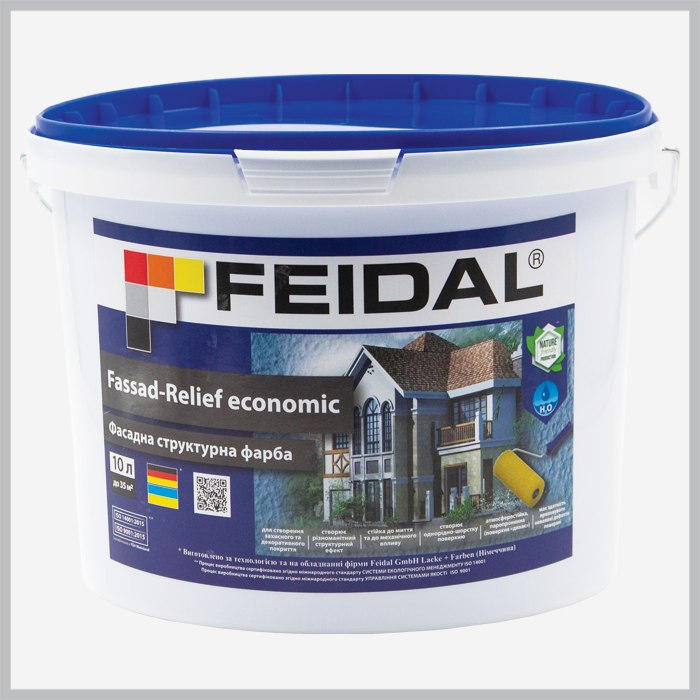 Фасадна структурна фарба Feidal Fassad-Relief economic 10 л