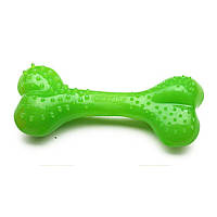 Игрушка для собак Comfy Кость с выступами 12,5 см (резина, цвет: зелёный) c