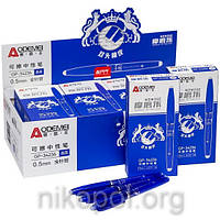 Ручка пиши-стирай GP-34236 "Леви з короною", синя