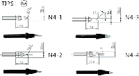 Жало к паяльнику, TIP N4-2, диам.-3,7мм, длина-45мм, Zhongdi