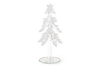 Декоративная стеклянная елка 16см, цвет - белый 118-417