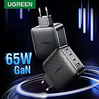 Зарядний пристрій Ugreen gan X 65w (CD244) 3 порт, фото 6
