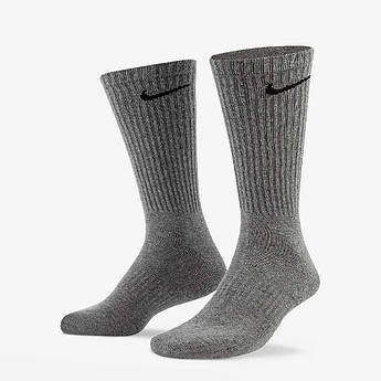 Шкарпетки Nike Everyday Cushion Crew SX7666-064-1 (1пара), Сірий, Розмір (EU) — 38-42