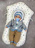 Подушка для новонароджених ортопедична з бортиками для сну, кокон, фото 6