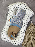 Подушка для новонароджених ортопедична з бортиками для сну, кокон, фото 8