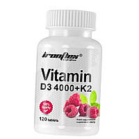 Вітамін Д3 та К2 IronFlex Vitamin D3 4000+K2 120 таблеток