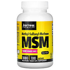 Метилсульфонілметан , Jarrow Formulas, MSM 1000 мг, 100 вегетаріанських капсул