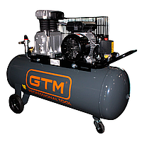 Потужний оливний повітряний поршневий компресор GTM KAV30KCH2070B-100L ремінний: 100 л, 2,2 кВт, 10бар, 300 л/хв