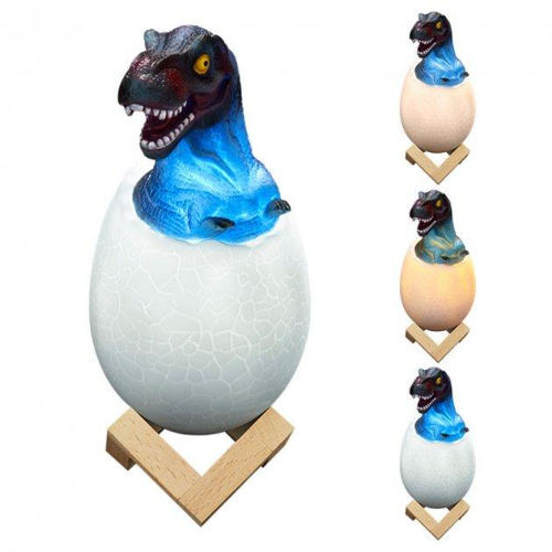 Дитячий світильник SUNROZ 3D Dinosaur Lamp | Лампа-нічник Динозаврик у яйці з пультом ДУ