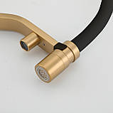 Змішувач для кухні під осмос GAPPO G4395-63 з гнучким виливом, золото, фото 5