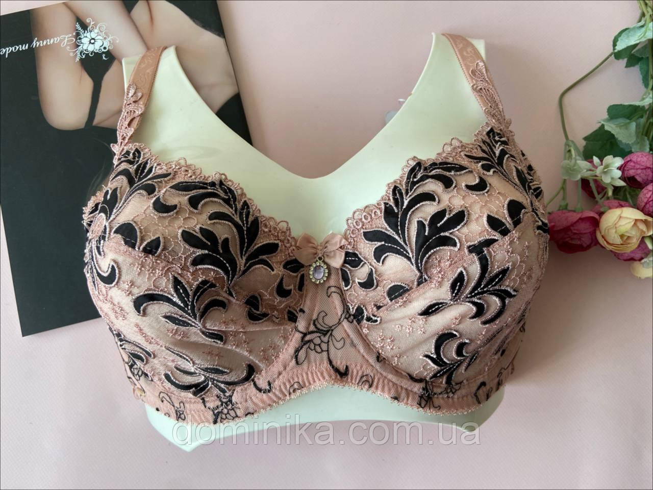 80/90D Бюстгальтер 4 розмір без поролону, ліфчик Lanny Mode пудра