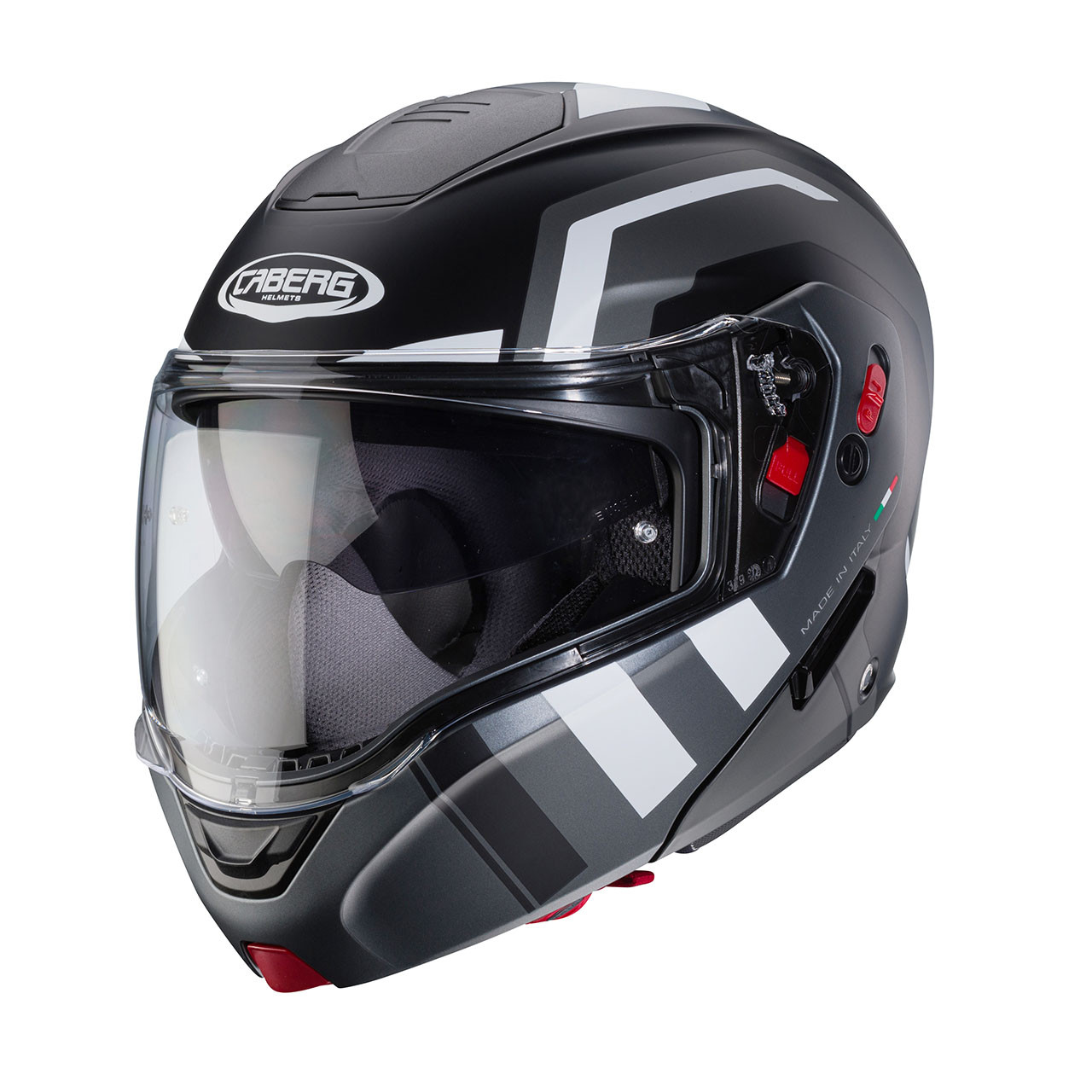 МОТОШОЛОМ МОДУЛЯР CABERG HORUS X ROAD КОЛІР MATT BLACK /GUN METAL /WHITE