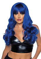 Волнистый длинный синий парик Leg Avenue Misfit Long Wavy Wig Blue