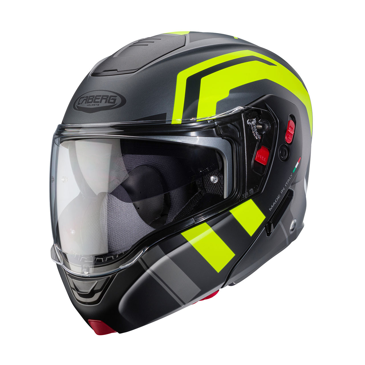 МОТОШОЛОМ МОДУЛЯР CABERG HORUS X ROAD КОЛІР MATT GUN METAL /YELLOW FLUO /BLACK