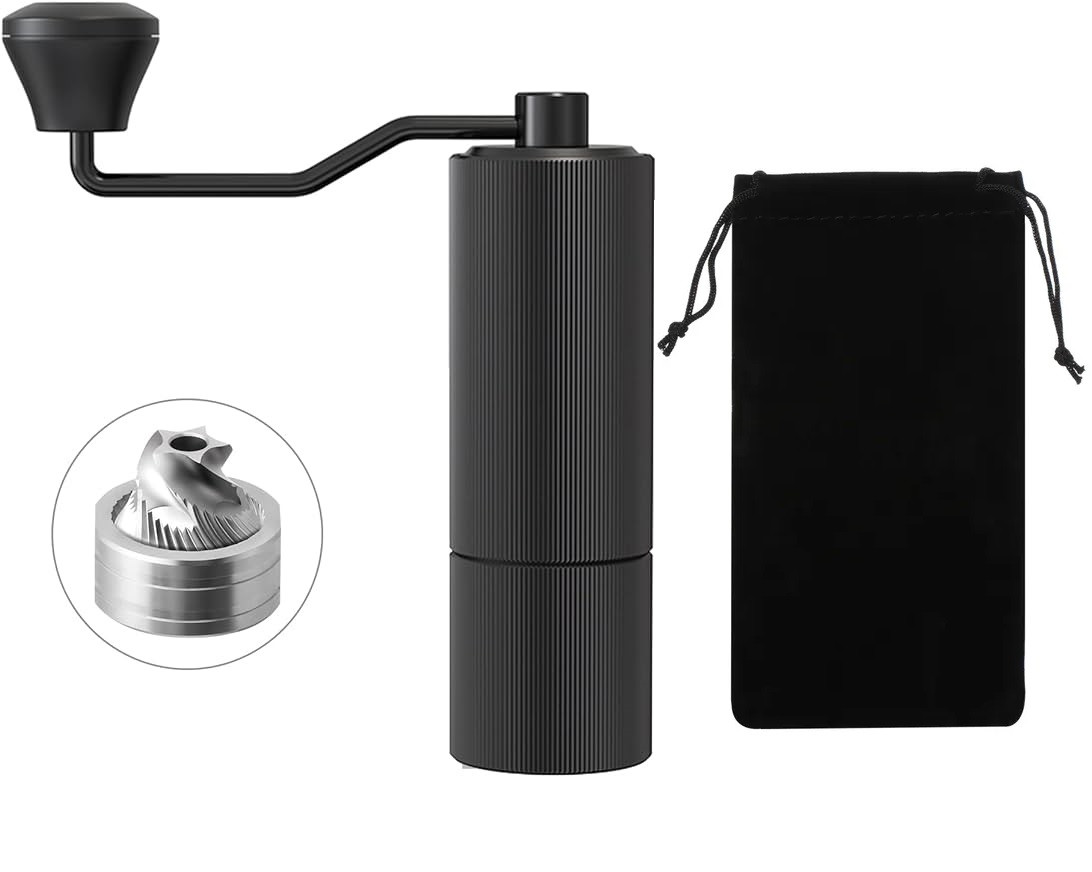 Ручна кавомолка JOQINEER Сталеві жорна з чохлом