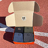 Бокс теплих чоловічих шкарпеток на 8 пар 41-45 р високої якості прикольні та повсякденні, зимові та бавовняні, фото 9