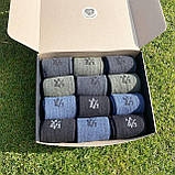 Оригінальний бокс зимових чоловічих шкарпеток на 12 пар 41-45 теплі високі, прикольні, трикотажні та якісні, фото 2