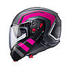 МОТОШОЛОМ МОДУЛЯР CABERG HORUS X ROAD КОЛІР MATT GUN METAL /FUCHSIA /BLACK, фото 3
