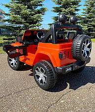 Дитячий електромобіль джип Jeep Wrangler M 4176EBLR-7 (MP3, SD карта, USB, мотори 4x35W, акум.12V10AH), фото 3