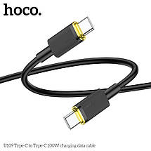 Кабель Hoco U109 Type-C to Type-C 100W charging data cable (L=1.2M),  Black, фото 3