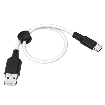 Кабель Hoco X21 Plus Silicone charging cable for Type-C(L=0.25M),  Black and White, фото 2