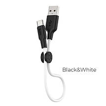 Кабель Hoco X21 Plus Silicone charging cable for Type-C(L=0.25M),  Black and White, фото 3