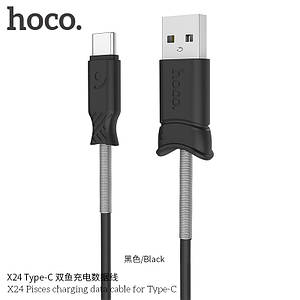Кабель Hoco X25 Soarer charging data cable for Type-C (L=1M),  Black