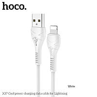 Кабель Hoco X37 Cool power charging data cable for iP (L=1M), White