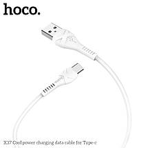 Кабель Hoco X37 Cool power charging data cable for Type-C (L=1M),  White, фото 3