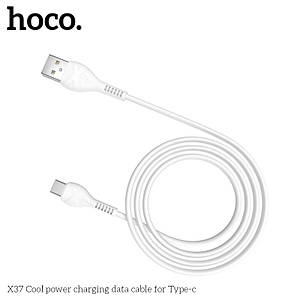 Кабель Hoco X37 Cool power charging data cable for Type-C (L=1M),  White