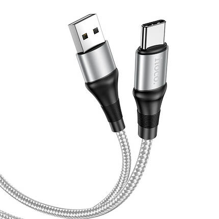 Кабель Hoco X50 Excellent charging data cable for Type-C (L=1M),  Gray, фото 2